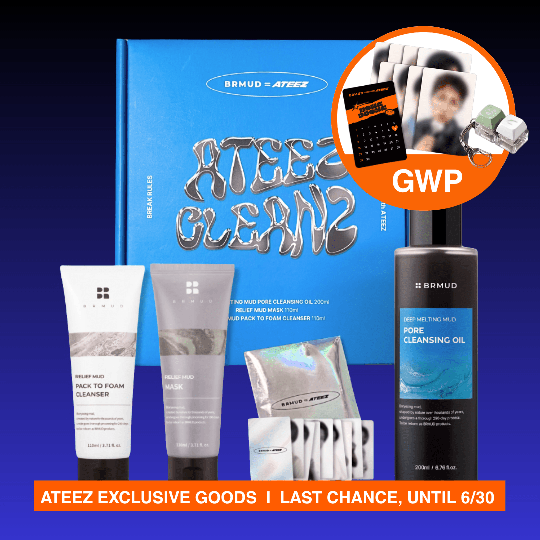 新品 未開封 BRMUD X ATEEZ スペシャルコラボセット ATEEZ CLEANZ Special Edition | BRMUD x ATEEZ Skincare Bundle
