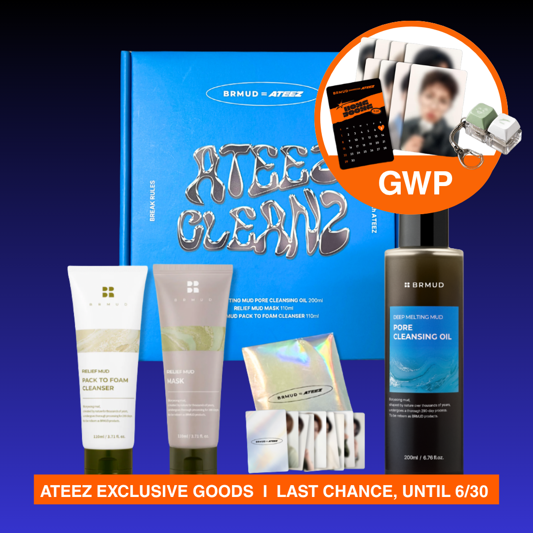 [Last Chance] BRMUD × ATEEZ Cleanz Special Edition Mud Care Trio – Limited Edition Korean Skincare Set with FREE ATEEZ Exclusive Goods
