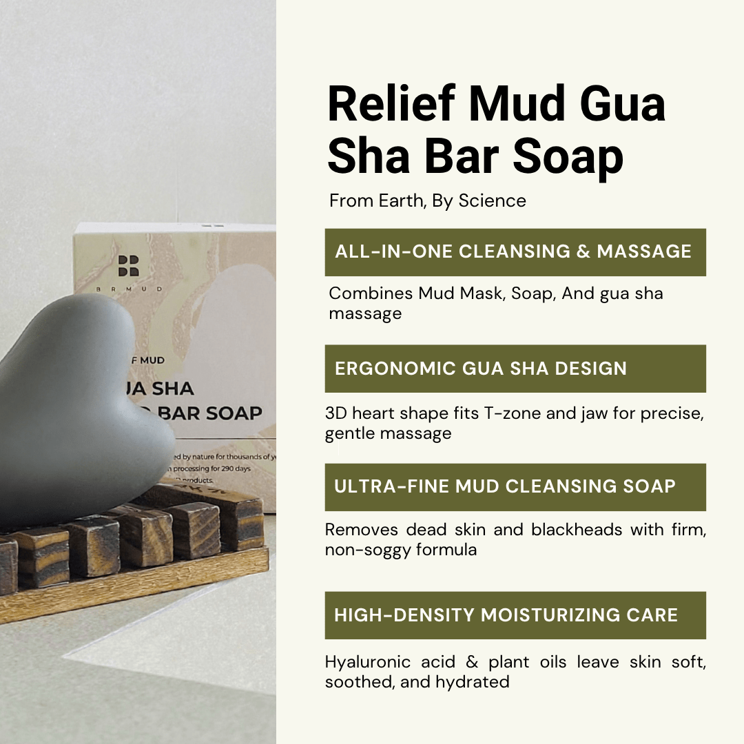 Relief Gua Sha Mud Bar Soap - BRMUD US OfficialSkincareBRMUD US Official